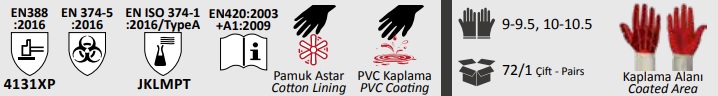 Kimyasal darbe eldiveni özellikleri starline e-560