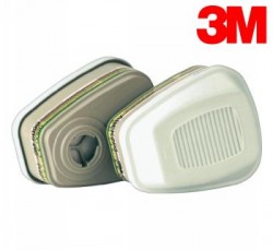 3M 6099 A2BEK2P3 Organik İnorganik Asit Amonyak Gaz Buhar Fitresi - 1