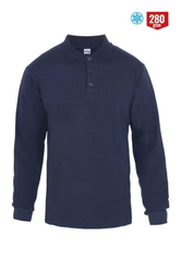 Myform 8112 Regular Polo Yaka 2 İplik Sweatshirt Lacivert - 1