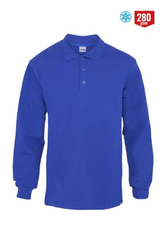 Myform 8112 Regular Polo Yaka 2 İplik Sweatshirt Saks Mavi - 1