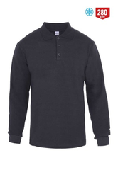 Myform 8112 Regular Polo Yaka 2 İplik Sweatshirt Siyah - 1