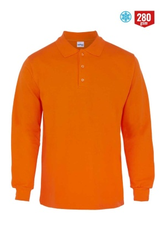 Myform 8112 Regular Polo Yaka 2 İplik Sweatshirt Turuncu - 1