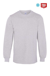 Myform 8125 Regular Bisiklet Sıfır Yaka 2 İplik Sweatshirt Gri - 1