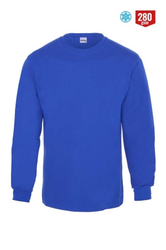 Myform 8125 Regular Bisiklet Sıfır Yaka 2 İplik Sweatshirt Saks Mavi - 1