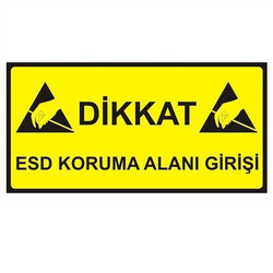 Antistatik ESD Giriş Tabelası 15x30cm Türkçe IZ-TBL01 - 1