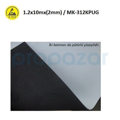 Antistatik ESD Pütürlü Yüzeyli Masa Örtüsü 1.2x10mx2mm MK-312KPUG - 1