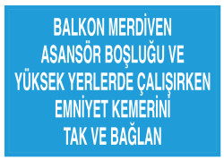 Asansör Boşluğu Ve Yüksek Yerlerde Çalışırken Emniyet Kemeri Tak - 1