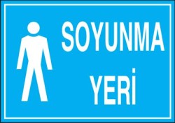 Bay Erkek Soyunma Yeri Levhası - Tabelası - 1