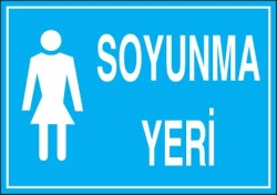 Bayan Kadın Soyunma Yeri Levhası - Tabelası - 1