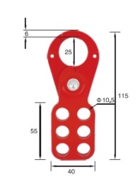 BD-K03 1inch Çelik Kırmızı Eked Loto Çoklu Kilitleyici - 2