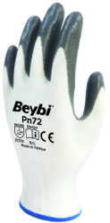 ​​​​​​Beybi PN72 Polyester Astarlı Gri Nitril İş Eldiveni - 1