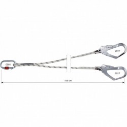 Camp 203008 Şok Emicisiz Çift Bacaklı Lanyard 155 cm - 1