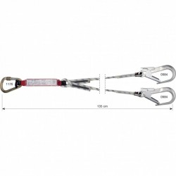 Camp 5040202 Şok Emicili Çift Bacaklı Lanyard 135 cm - 1