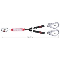 Camp 7030207 Şok Emicili Çift Bacaklı Lastikli Lanyard 110mm - 1