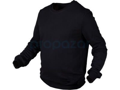 Cosywolf CW007011 Bisiklet Yaka Sweatshirt Siyah 3 İplik Şardonsuz - 1