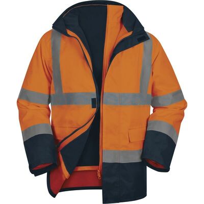 Delta Plus Speed PVC Kaplı Oxford Kumaş 4+1 Parka Turuncu Lacivert - 2