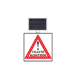 Dikkat Trafik Kontrol Akülü Solar Levha MFK9629 - 1