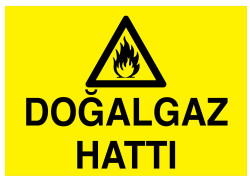 Doğalgaz Hattı İş Güvenliği Levhası - Tabelası - 1