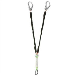 EKS 246-1 1.5 Metre Şok Emicili Kılıflı Çift Bacaklı Örgülü Halat Lanyard - 1