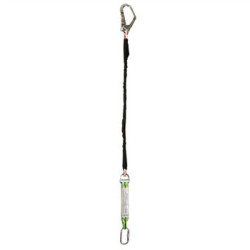 EKS 247-2 1.5 Metre Şok Emicili Kılıflı Tek Bacaklı Örgülü Halat Lanyard - 1