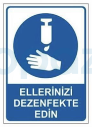 Ellerinizi Dezenfekte Ediniz Yapıştırma Sticker - 1