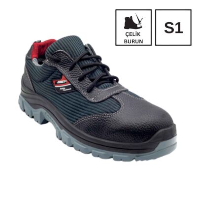 EMEX Milano Deri Anorak Bağcıklı S1 Çelik Burun Ayakkabı - 1