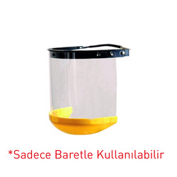 Essafe GE 1255-10 Barete Takılan Çene Korumalı Şeffaf Siperlik - 2