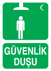 Güvenlik Duşu İş Güvenliği Levhası - Tabelası - 1