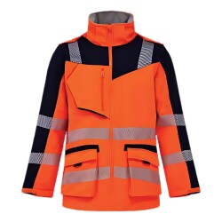 Izrasa NT-80T Turuncu Yüksek Görünümlü Kontrast Softshell Parka - 1