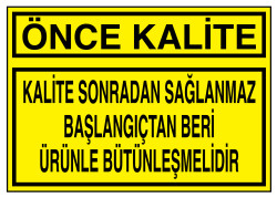 Kalite Sonradan Sağlanmaz Başlangıçtan Beri Ürünle Bütünleşmeli - 1