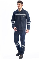 MyForm 3109 Sona Denim Kot İş Montu Siyah - 2