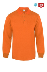 MyForm 8115 Comfort Polo Yaka Sweatshirt 3 İplik Turuncu - 1