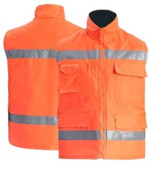 MYFORM 9143 OLYMPUS LINED HI-VIS VEST Kapitoneli Yelek Turuncu - 1