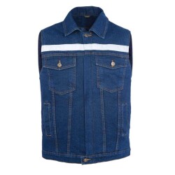 MyForm Sona Denim 9128 Kot İş Yeleği Lacivert - 1