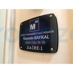 Pleksi Ofis Yönlendirme Tabelasi UV Baskılı - 1