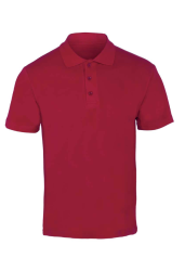 Propazar Polo Yaka Tshirt Pamuk Kısa Kol Bordo - 1