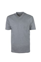 Safe Mod Basic V Yaka Gri T-Shirt - 1