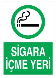 Sigara İçme Yeri İş Güvenliği Levhası - Tabelası - 1