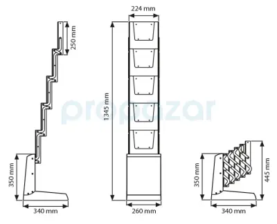 Snapper Zigzag Portatif Yeni Seri Çantalı Broşür Set UZZEPS0100X1400 - 6