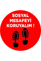 Sosyal Mesafeyi Koruyalım Ayak İzi Stickerı - 1