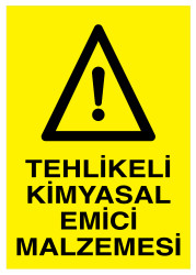 Tehlikeli Kimyasal Emici Malzemesi İş Güvenliği Levhası - 1