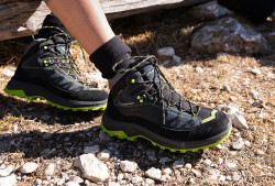 Trekking Hiking Giau Mid Su Geçirmez Erkek Dağcılık Ayakkabısı WP Antrasit Lime - 4