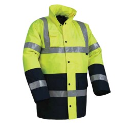 Vizwell VWJK05 Oxford İki Renk Parka Neon Sarı - 1