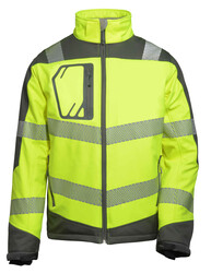 Vizwell VWJK268 Yüksek Görünürlüklü Softshell Ceket Neon Sarı - 1