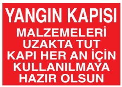 Yangın Kapısı Malzemeleri Uzakta Tut Kapı Kullanıma Hazır Olsun - 1