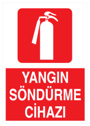 Yangın Söndürme Cihazı İş Güvenliği Levhası - Tabelası - 1